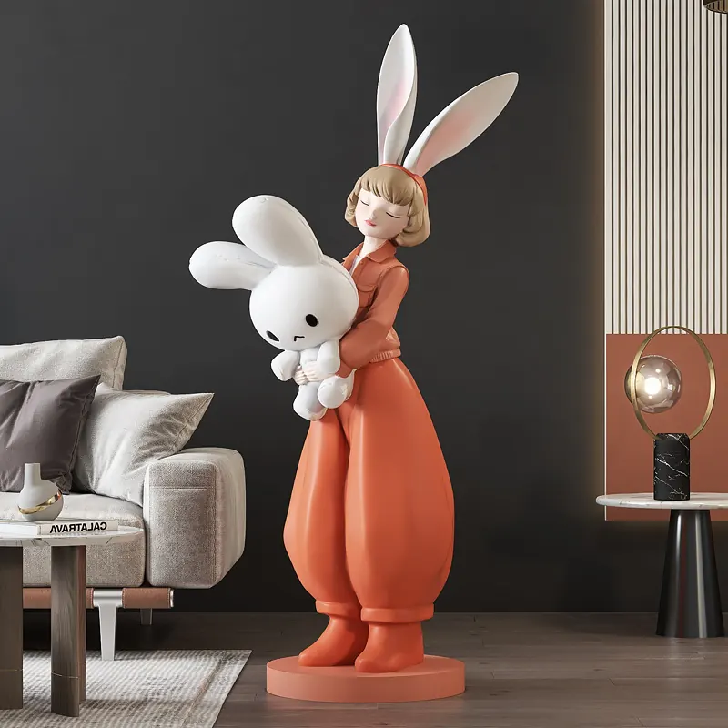 Bunny Girl Fiberglass Sculpture