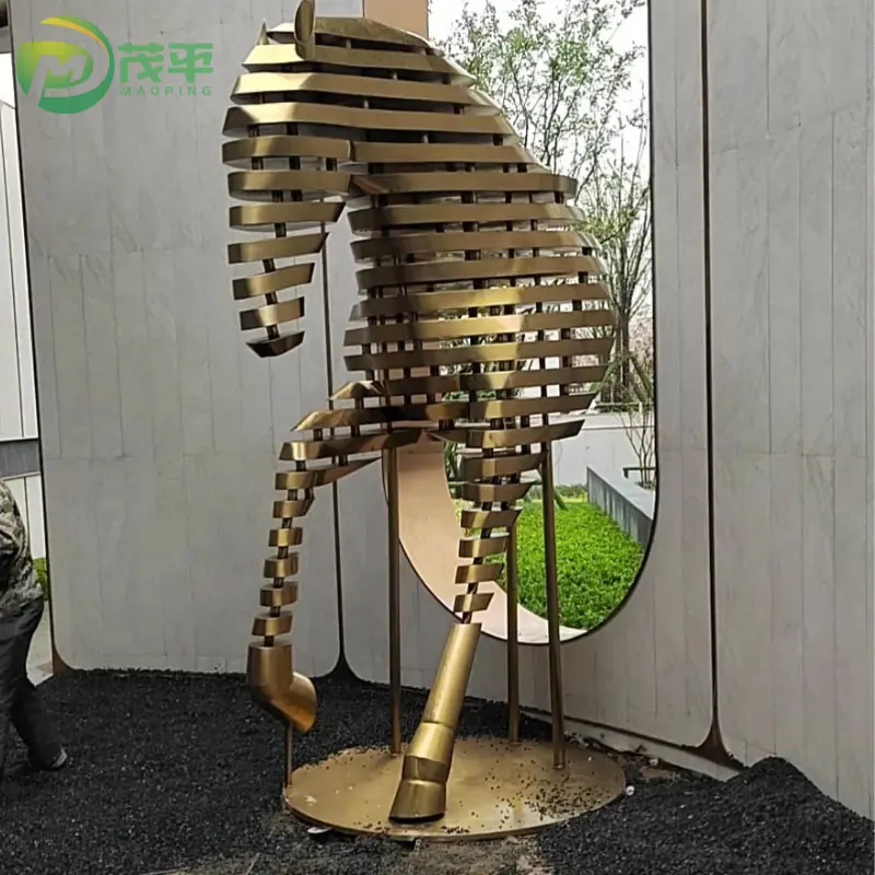 Colorful Horse Animal Stainless Steel Sculpture