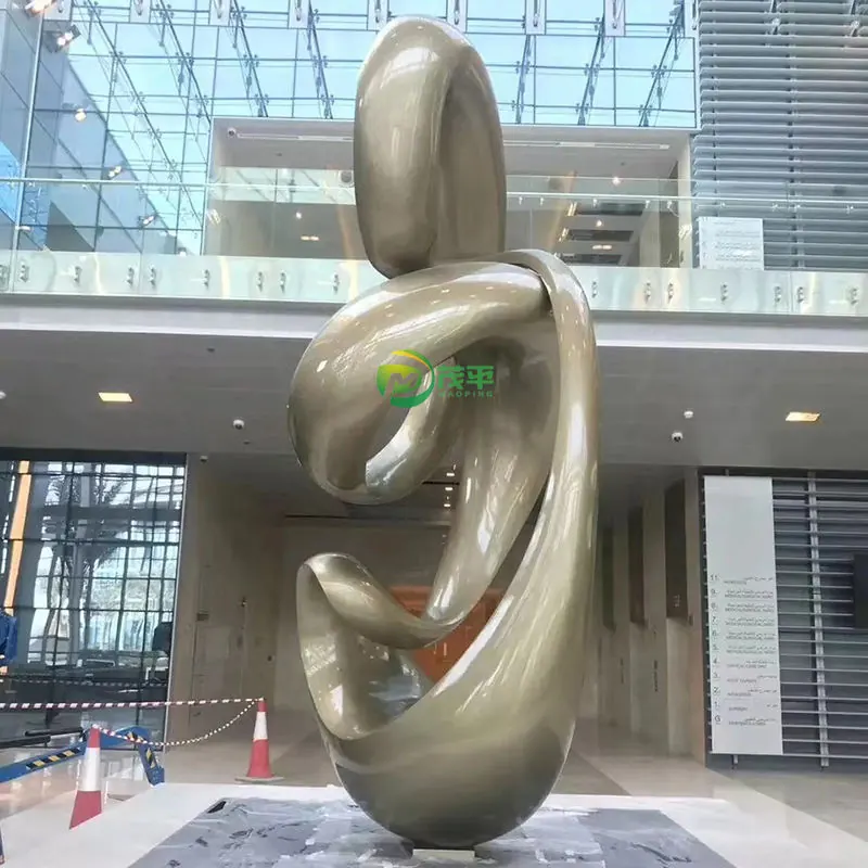 Curved Abstract Stainless Steel Sculpture
