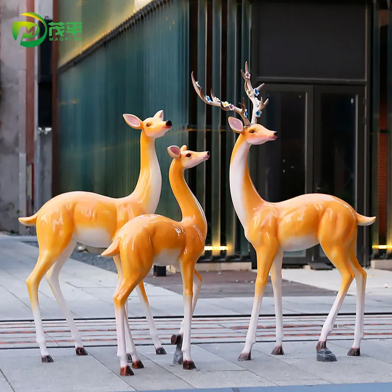 Deer fiberglass sculpture