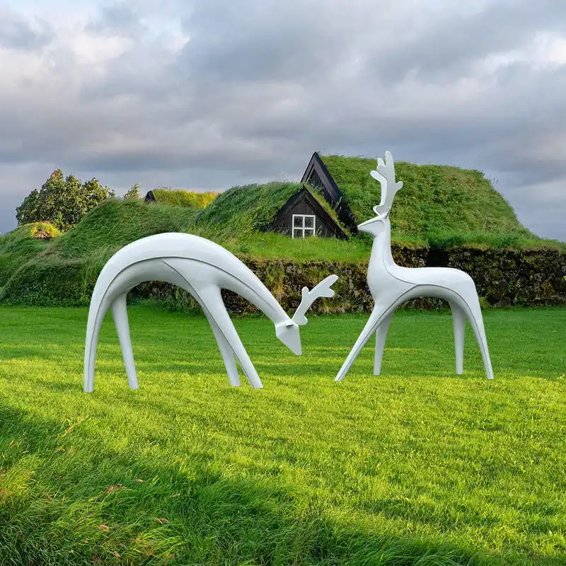 Deer Stainless Steel Sculpture