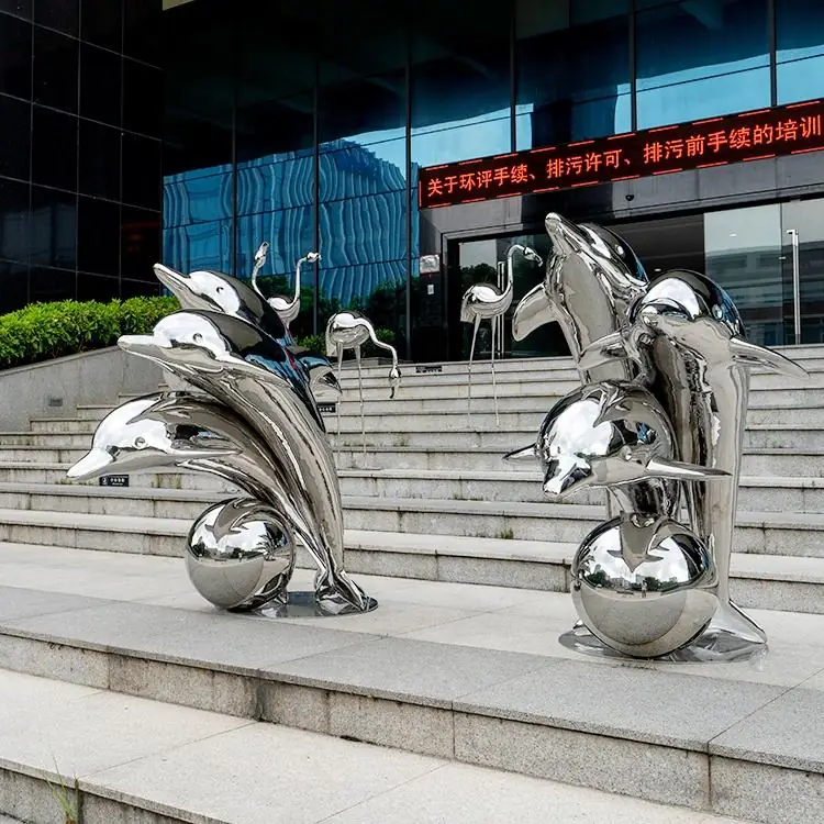 Dolphin Stainless Steel Sculpture