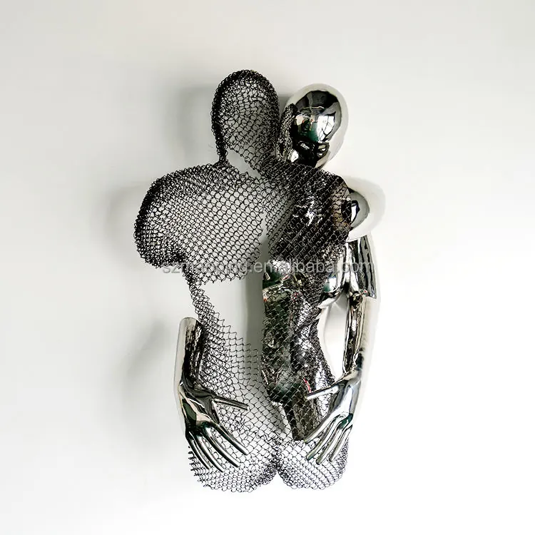 Embrace Figure Stainless Steel Sculpture