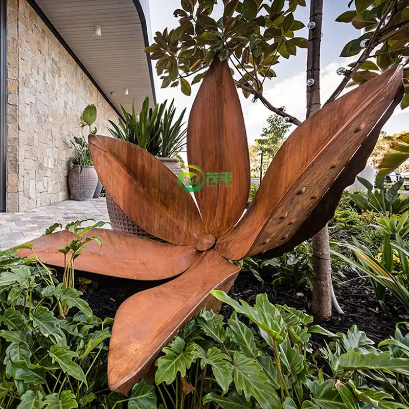 Flower Corten Steel Sculpture