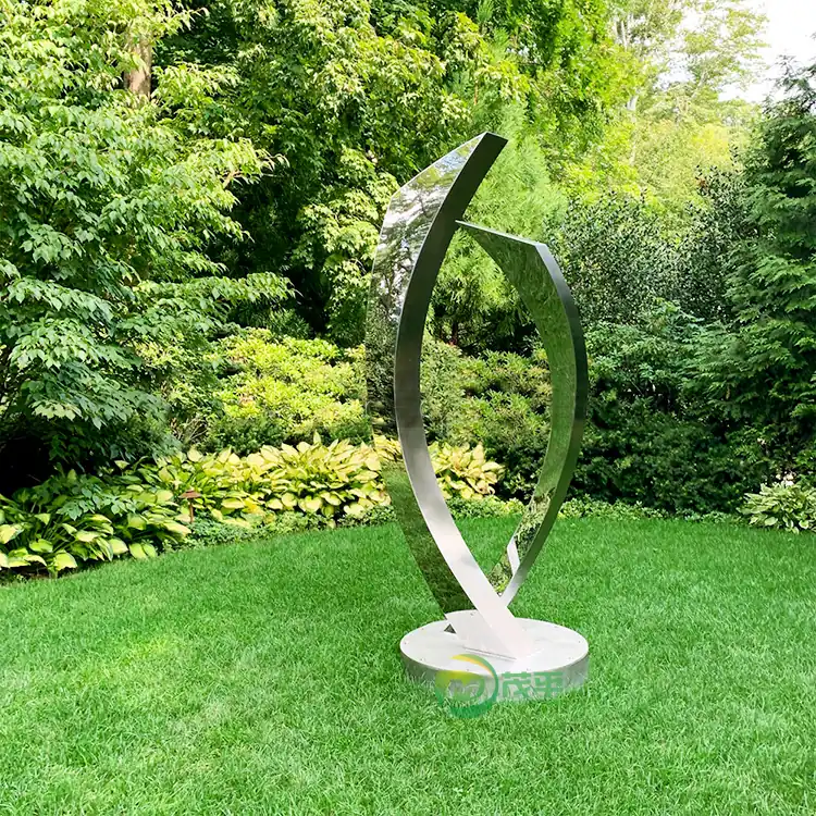 Garden Decoration Mirror Polished Stainless Steel Sculpture