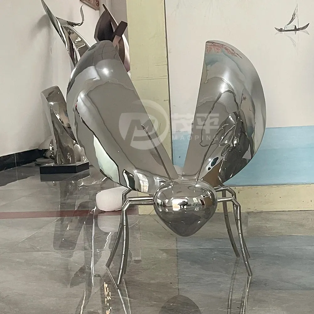 Ladybug Stainless Steel Sculpture