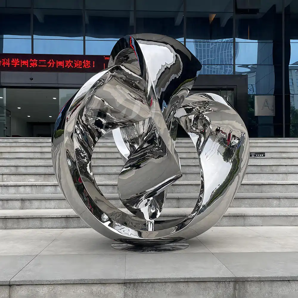 Large Abstract Stainless Steel Sculpture