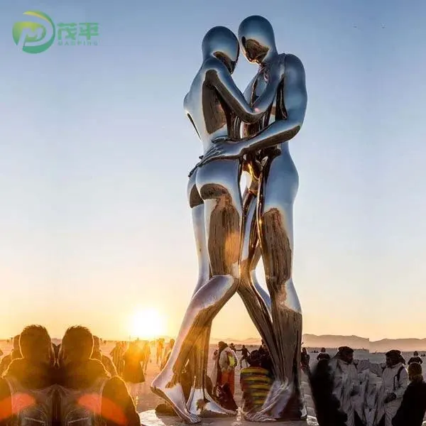 Large Metal Double Figure Sculptures