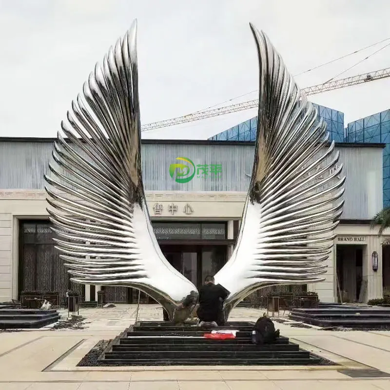 Large Wing Stainless Steel Sculpture