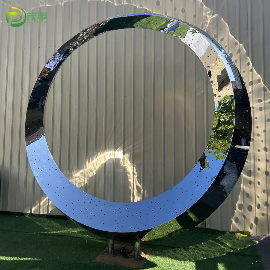 LED Stainless Steel Ring Sculpture