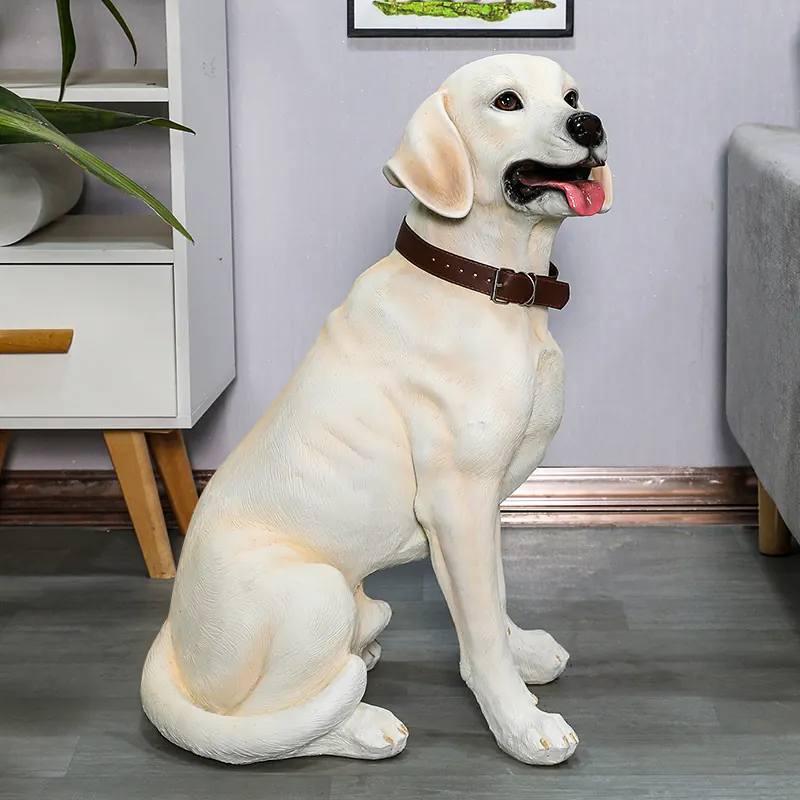 Life Size Dog Fiberglass Sculpture
