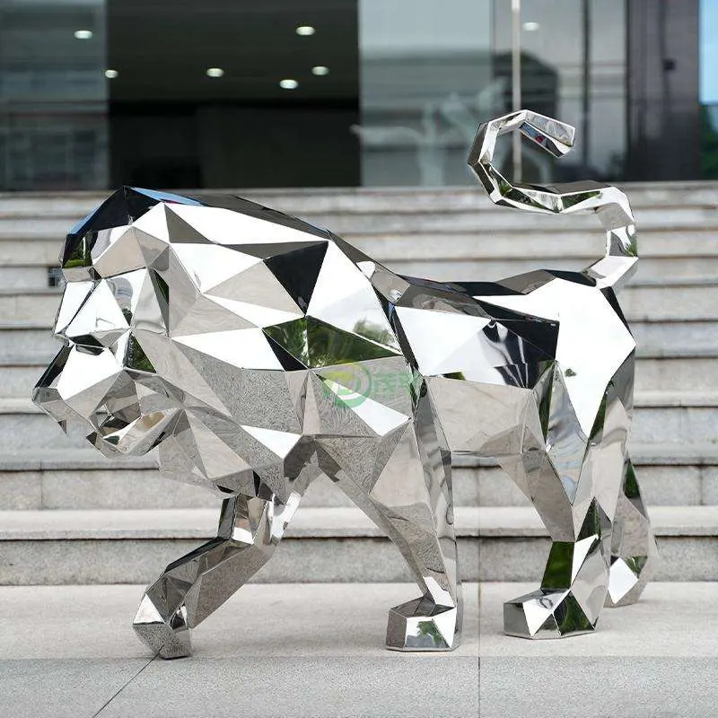 Lion Stainless Steel Sculpture