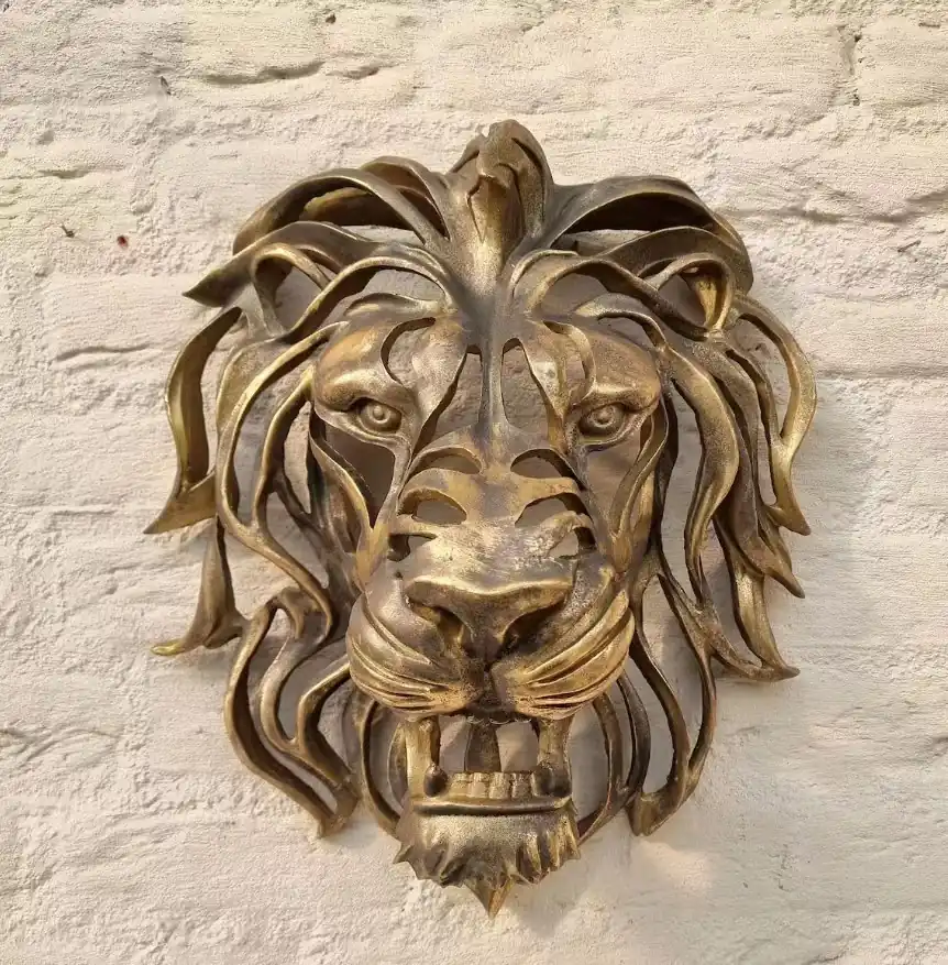 Lion Head Sculpture Wall Decor