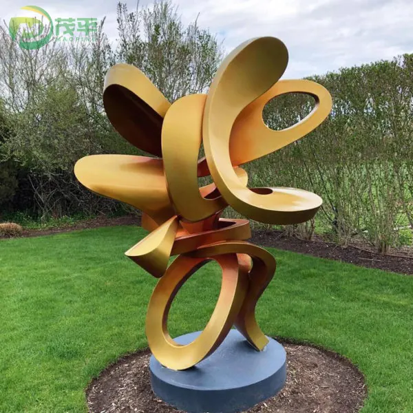 Urban Abstract Gold Sculpture