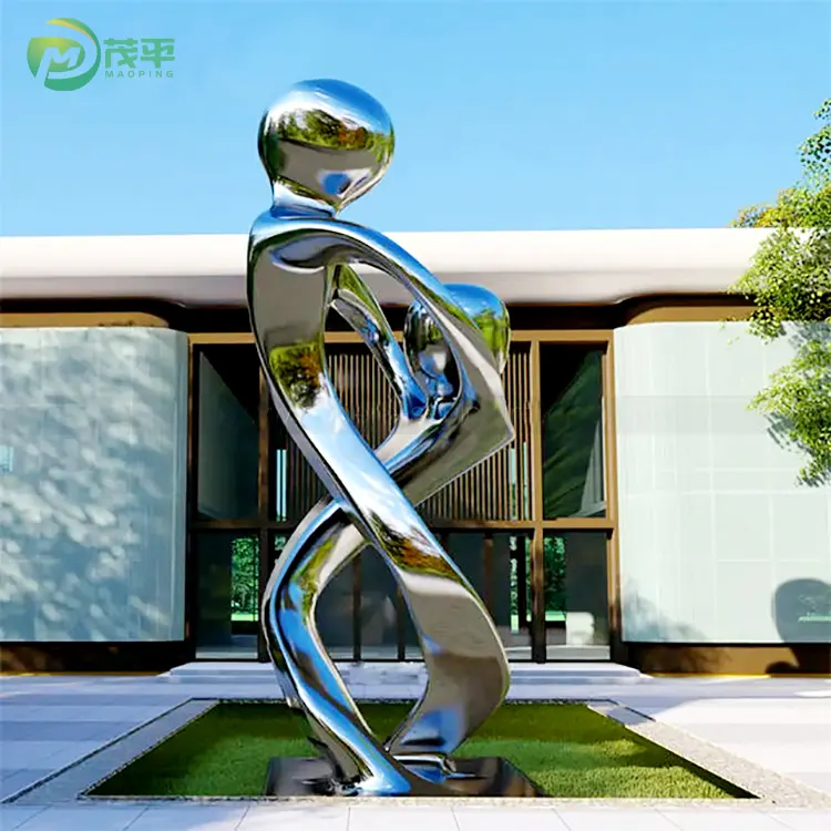 Mirror Abstract Figure Stainless Steel Sculpture