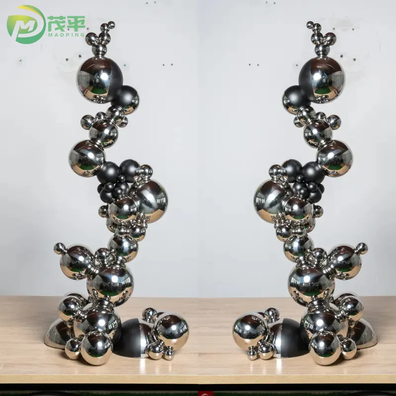 Modern Interior Spherical Decorative Stainless Steel Sculpture