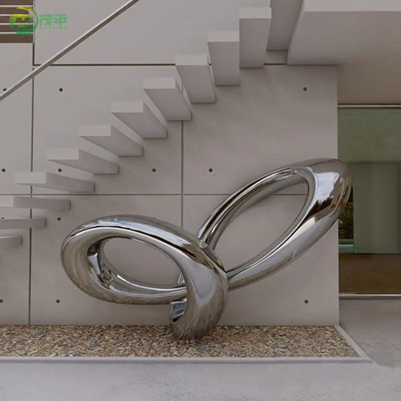 Outdoor Abstract Modern Stainless Steel Sculpture