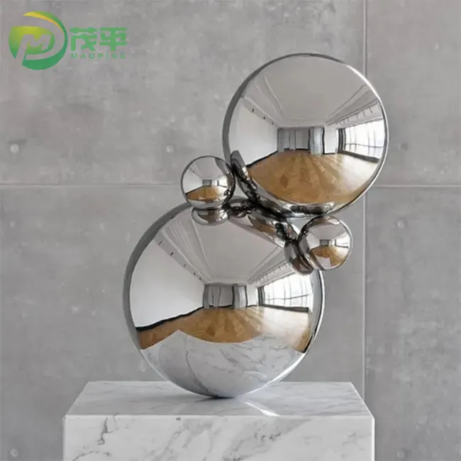 Sphere Snow Ball Stainless Steel Sculpture