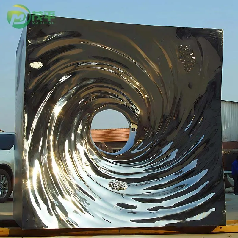 Whirlpool Modern Stainless Steel Sculpture