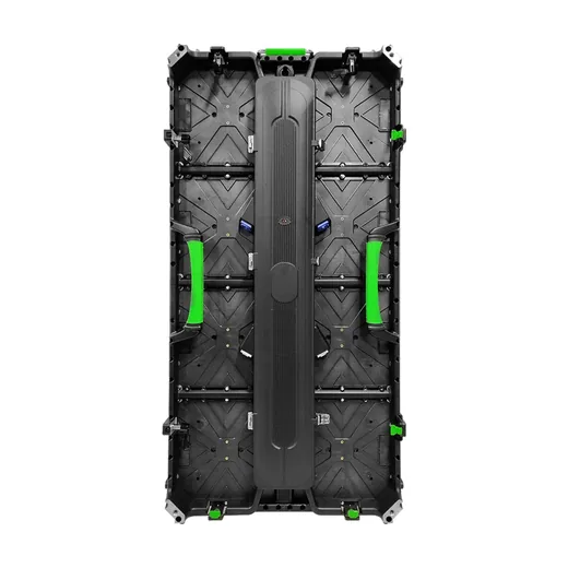 Detail of the 500x500mm cabinet with fast-lock mechanism and angle adjustment joints