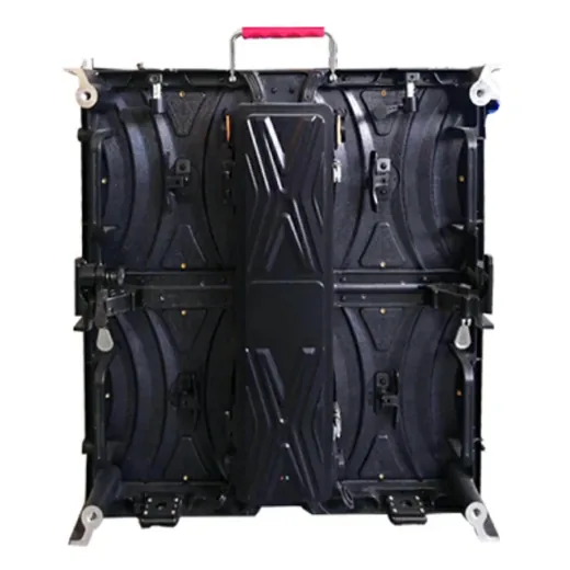 Rental LED screen X Series cabinet with integrated handles and fast-lock mechanism