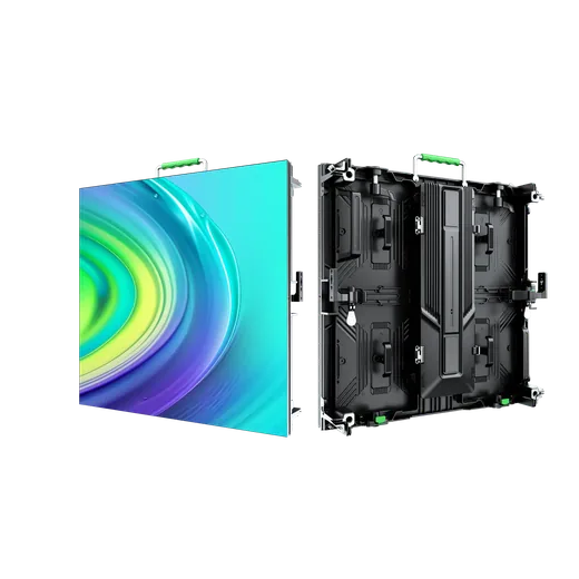 Rental LED screen cabinet with fast-lock mechanism and slim aluminium die-cast body