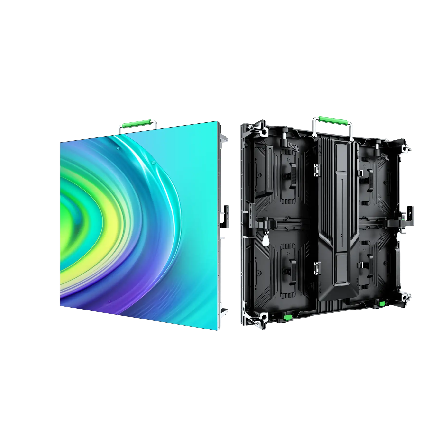Rental LED screen cabinet with fast-lock mechanism and slim aluminium die-cast body