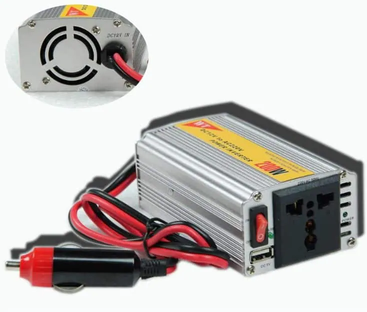 200W Power Inverter for Car DC to AC Converter with USB Universal Socket view 3