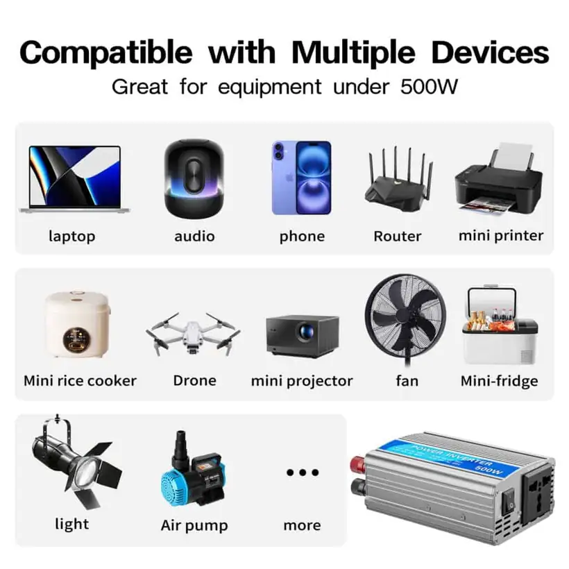 500W Modified Sine Wave DC to AC Voltage Converter detail 5