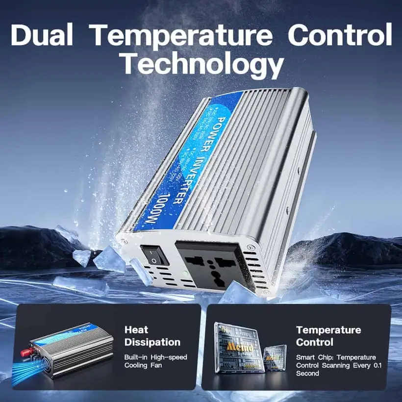 1000W 12v to 240v Power Inverter with Outside Fuses Universal/Brazil Socket detail 7