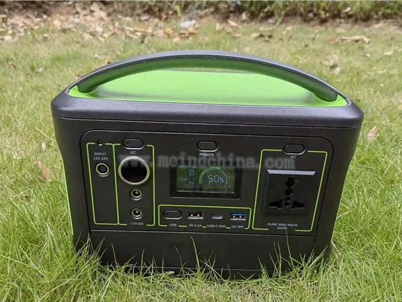 600W Pure Sine Wave Portable Power Station Power Generator with Li Battery QC 3.0 PD65W detail 2