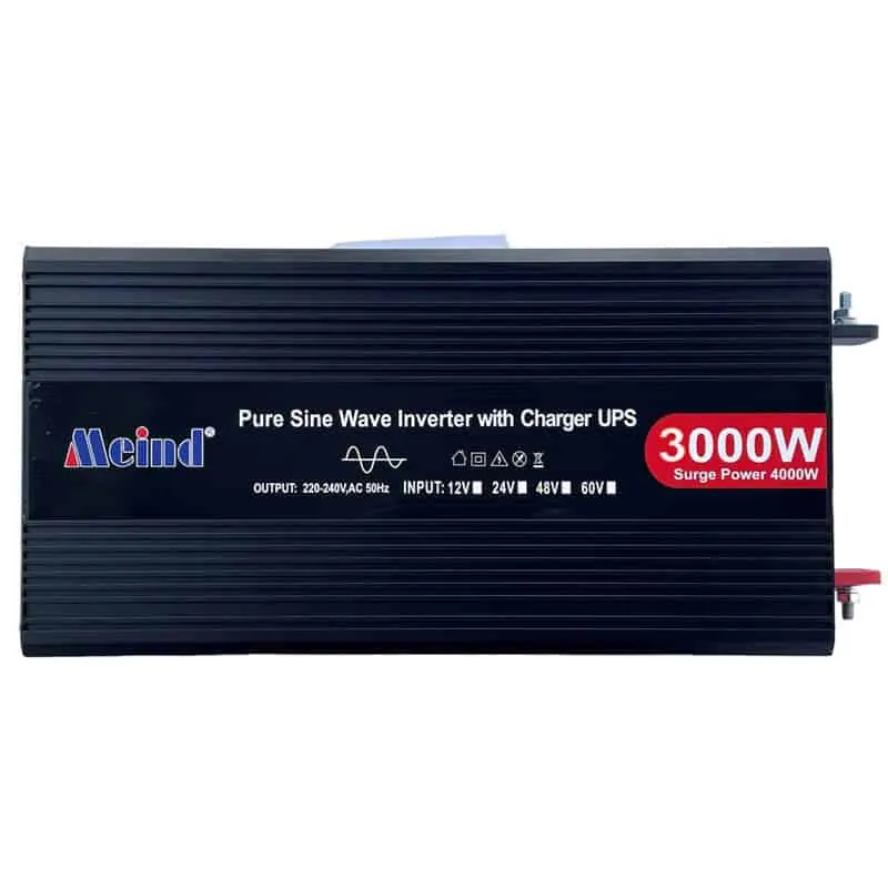 DC 12V/24V to AC 110V/220V Pure Sine Wave 3000 Watt Inverter with Charger UPS LCD Display view 2