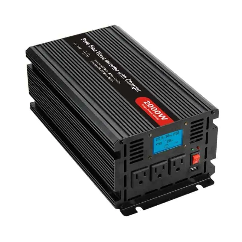 DC 12V/24V to AC 110V/220V Pure Sine Wave 2000W Power Inverter with Charger UPS LCD Display view 3