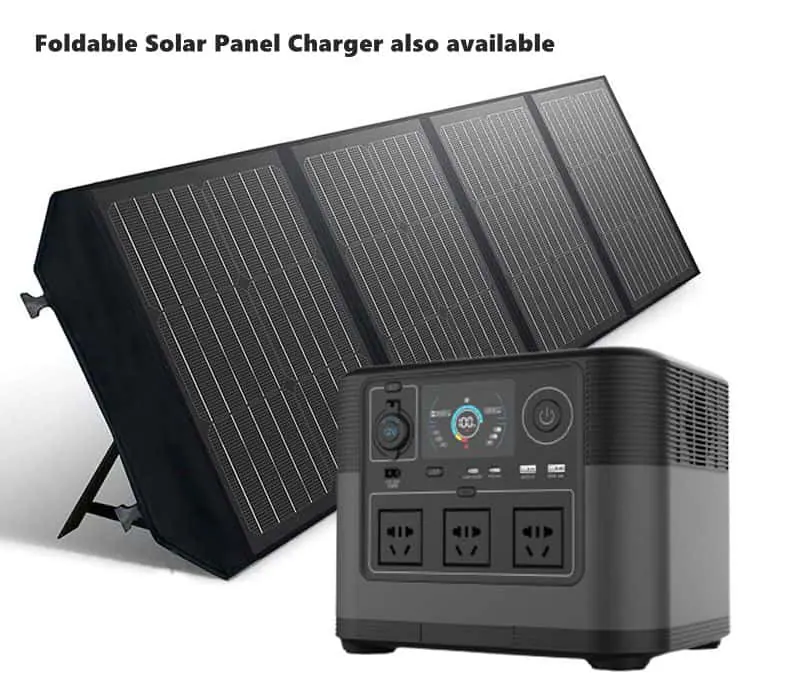 1200W Portable Power Station with PD65W QC3.0 TYPE-C LiFePO4 Battery Solar Power Supply view 3