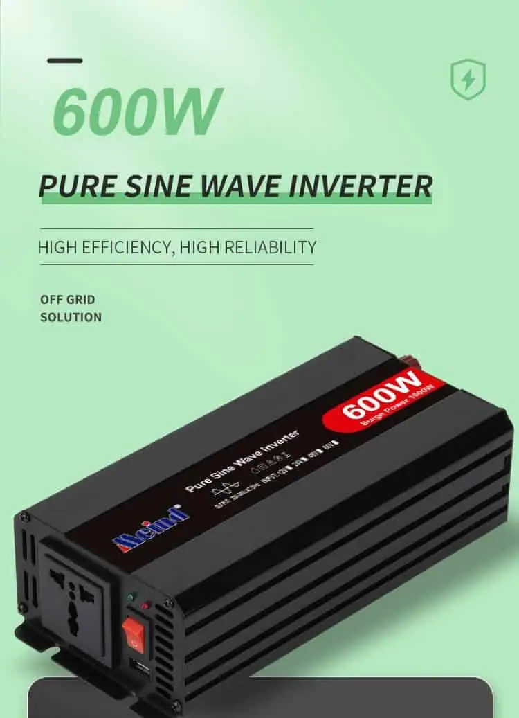 600 Watt Inverter Pure Sine Wave DC 12V/24V/48V to AC 110V/220V detail 1