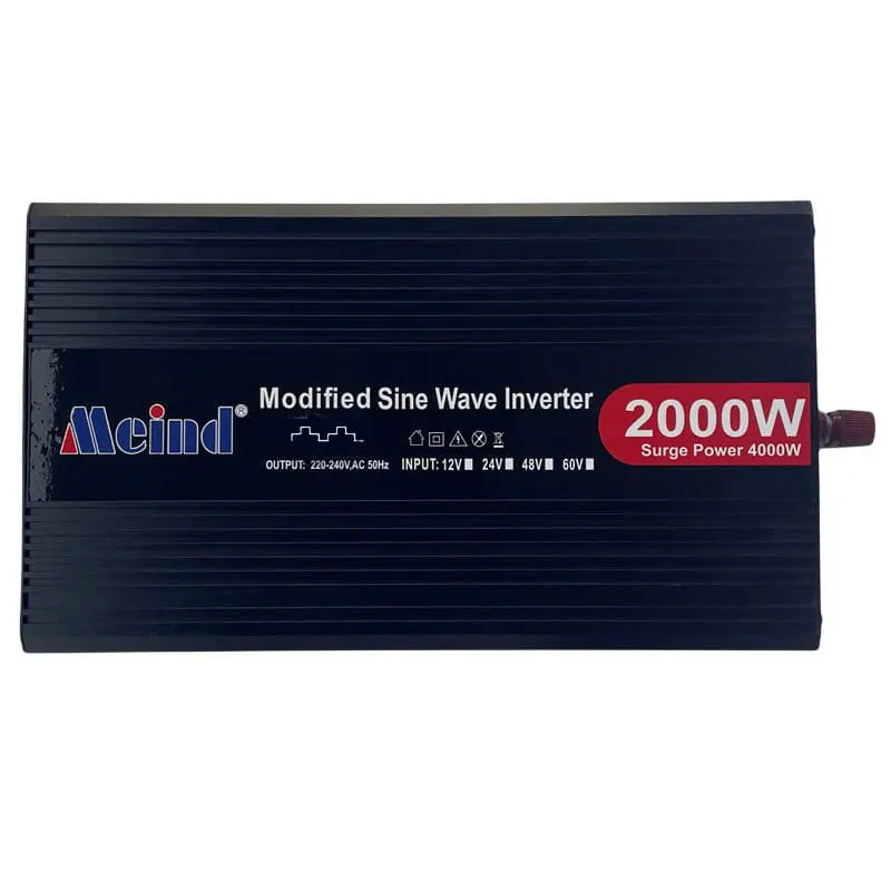 2000W DC 12V/24V/48V to AC 110V/220V Modified Sine Wave Peak 4000W Power Inverter with LCD Display view 2