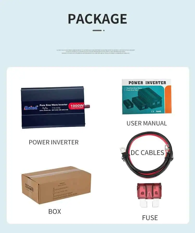 1000W DC 12V/24V/48V to AC 110V/220V Modified Sine Wave Peak 2000W Power Inverter detail 10