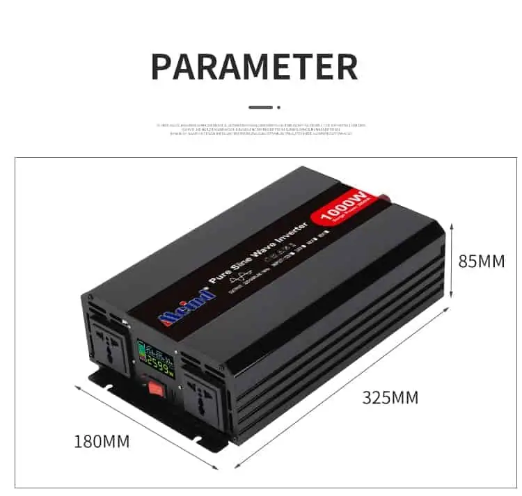 1000W DC 12V/24V/48V to AC 110V/220V Pure Sine Wave Power Inverter with LCD Display detail 8