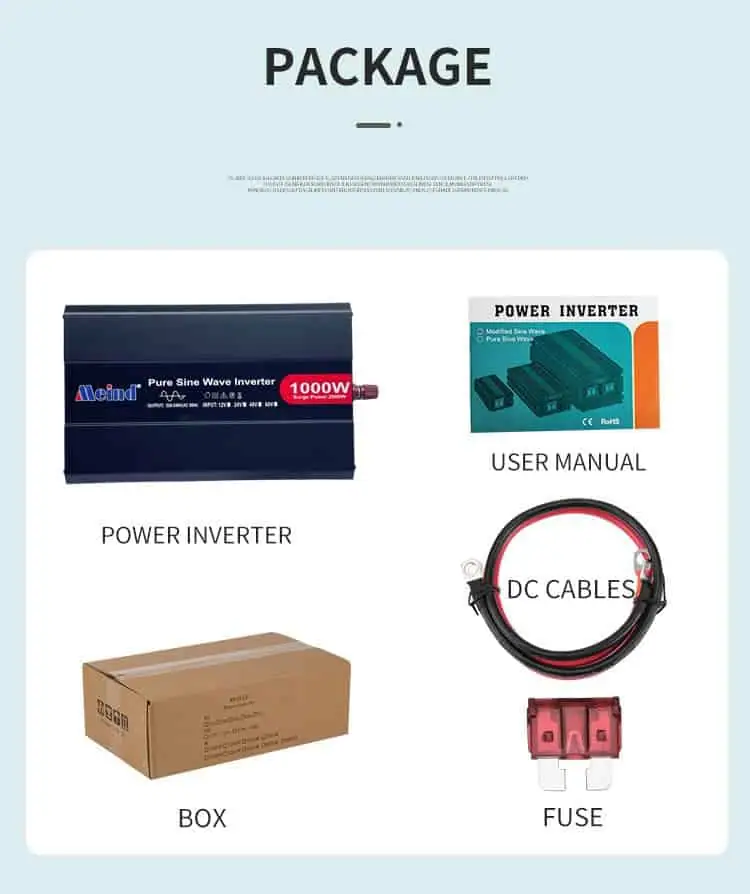 1000W DC 12V/24V/48V to AC 110V/220V Pure Sine Wave Power Inverter with LCD Display detail 10