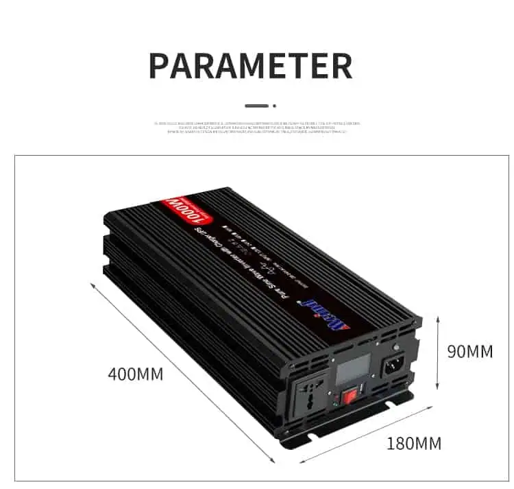 DC 12V/24V to AC 110V/220V Pure Sine Wave 1000W Power Inverter with Charger&UPS LCD Display detail 7