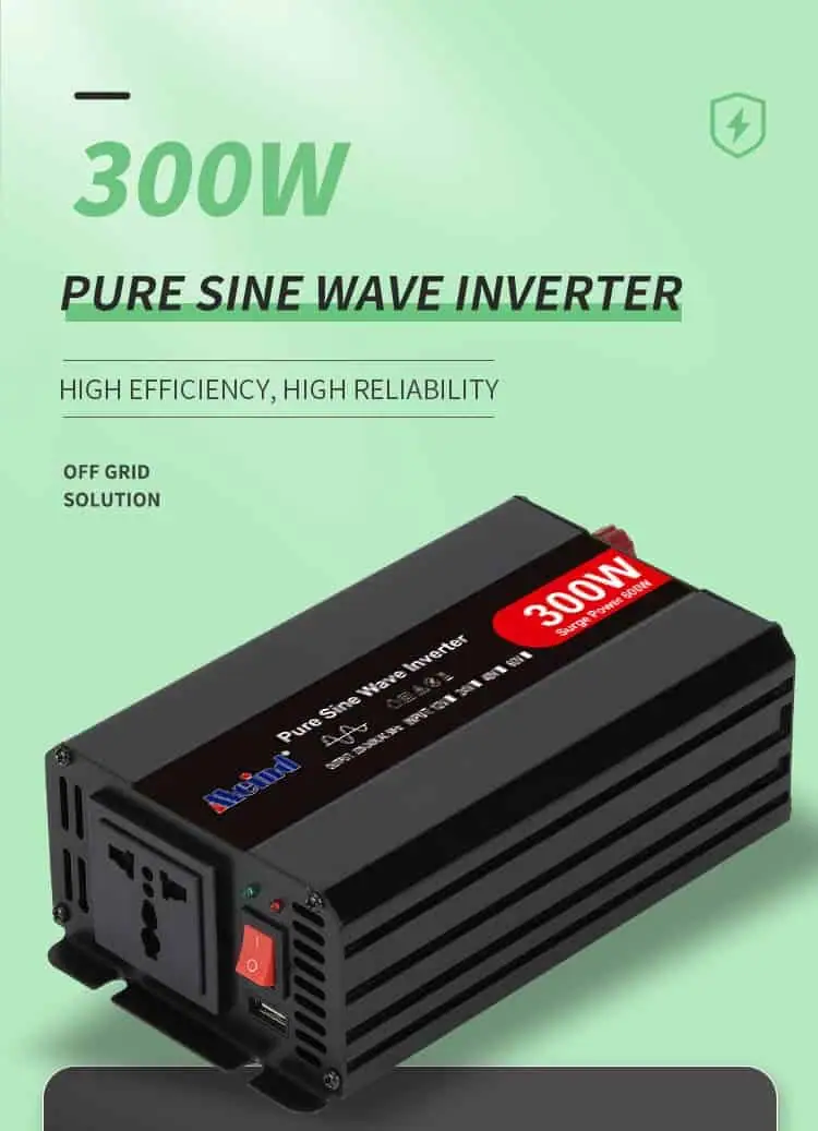 300W DC 12V/24V to AC 110V/220V Pure Sine Wave Power Inverter Car Inverter detail 1