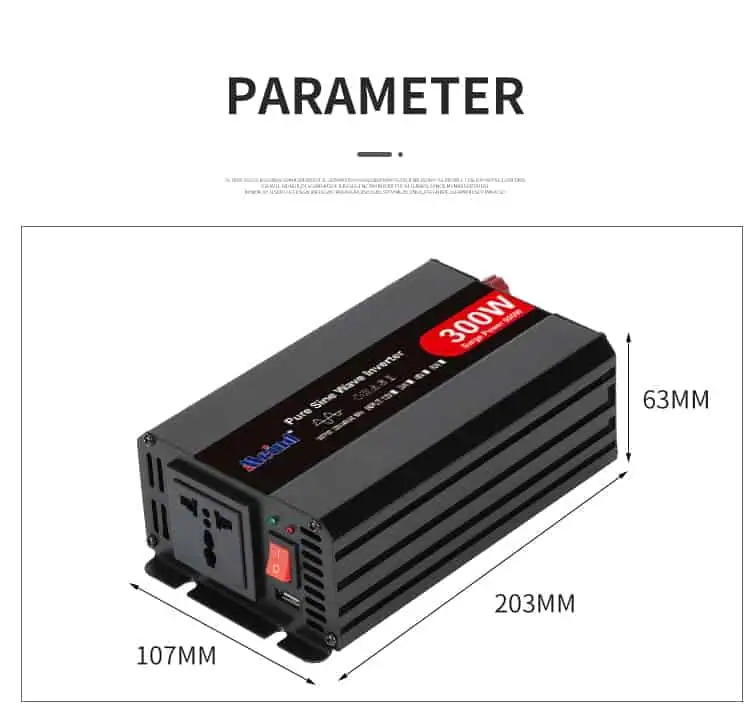 300W DC 12V/24V to AC 110V/220V Pure Sine Wave Power Inverter Car Inverter detail 7