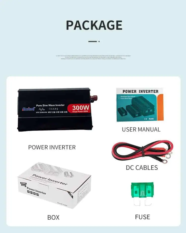 300W DC 12V/24V to AC 110V/220V Pure Sine Wave Power Inverter Car Inverter detail 9