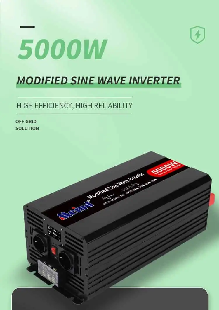 5000W DC12V/24V/48V to AC 110V/220V Modified Sine Wave Power Inverter with LCD Display detail 1