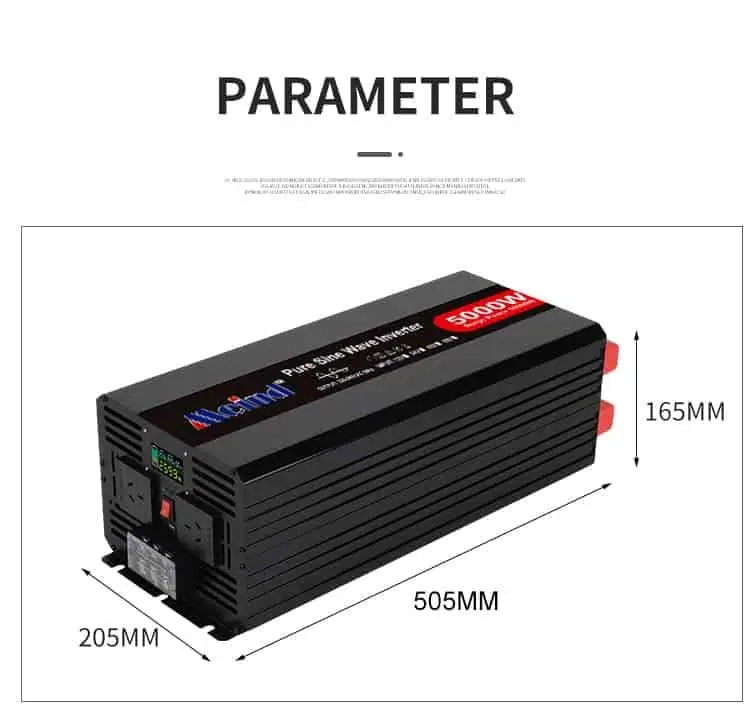 5000 Watt Inverter Pure Sine Wave DC12V/24V/48V to AC 110V/220V with LCD Display detail 7