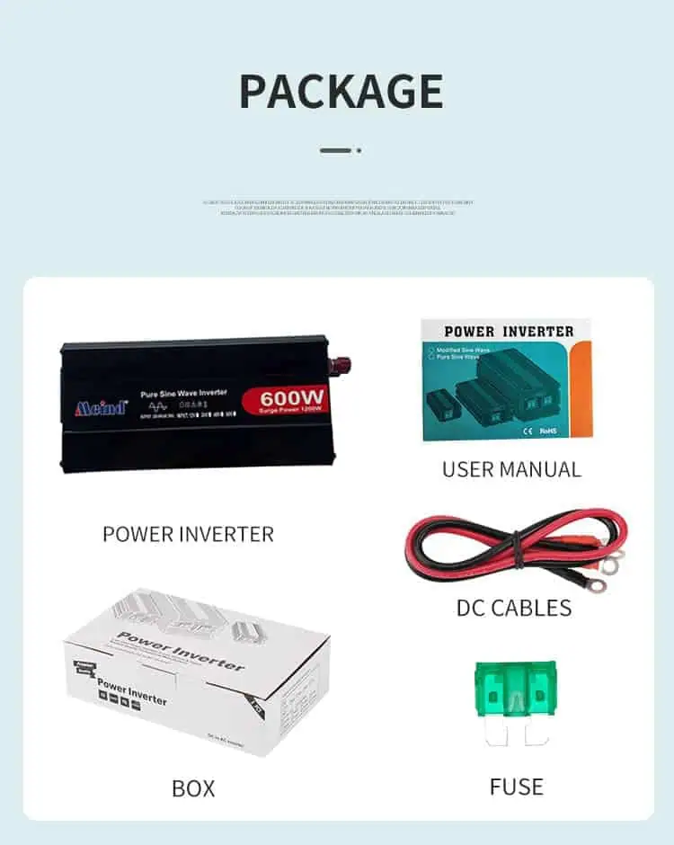 600 Watt Inverter Pure Sine Wave DC 12V/24V/48V to AC 110V/220V detail 9