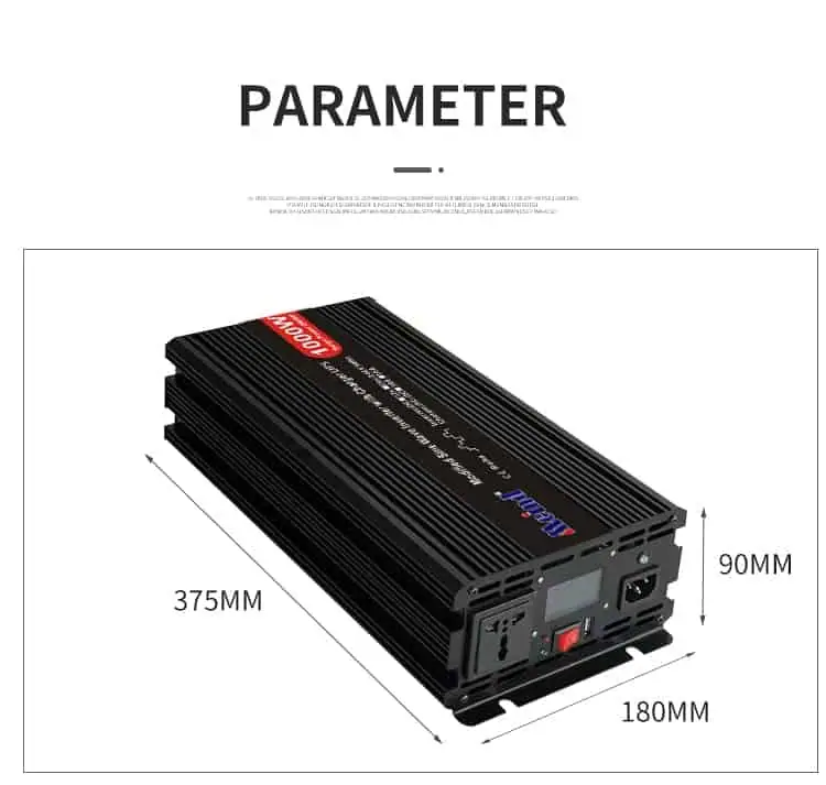 DC 12V/24V to AC 110V/220V Modified Sine Wave 1000W Power Inverter with Charger&UPS LCD Display detail 7
