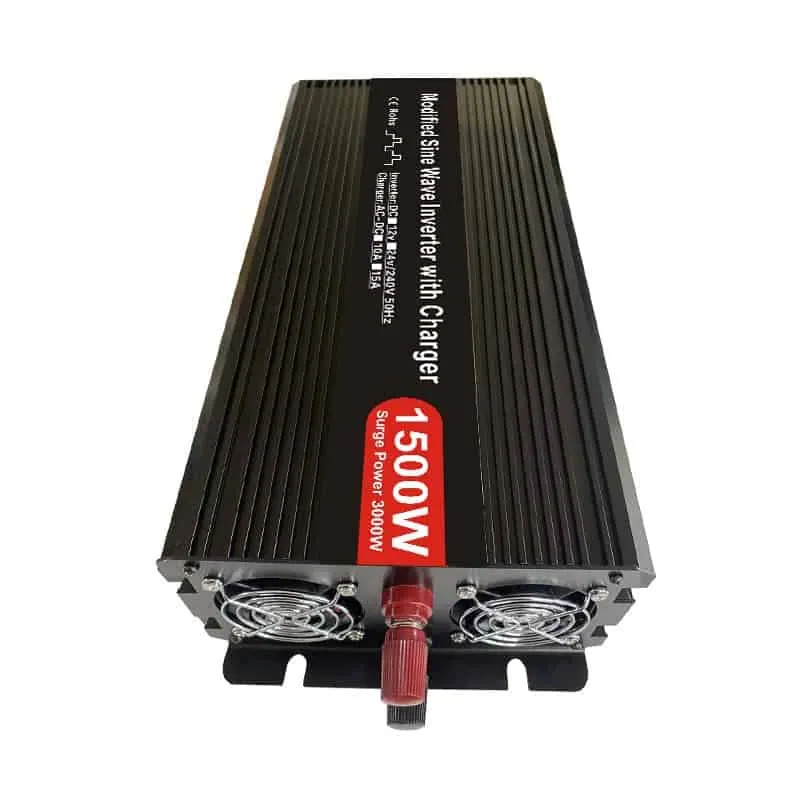 DC 12V/24V to AC 110V/220V Modified Sine Wave 1500W Power Inverter with Charger&UPS LCD Display view 2