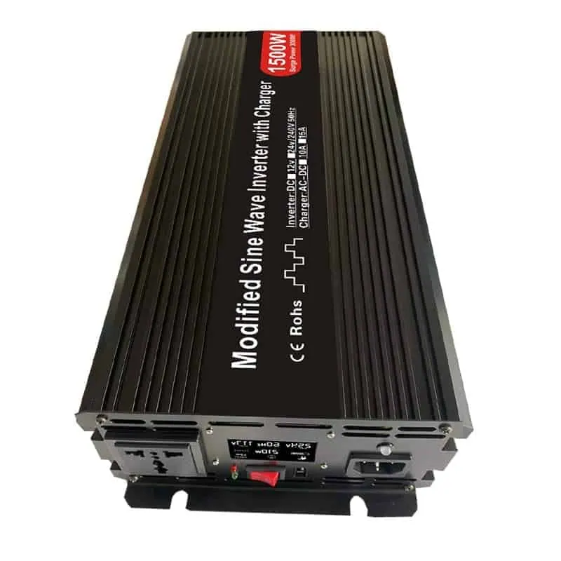 DC 12V/24V to AC 110V/220V Modified Sine Wave 1500W Power Inverter with Charger&UPS LCD Display view 3
