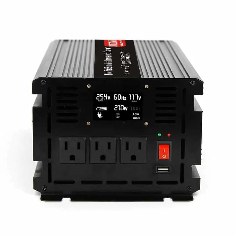 DC 12V/24V to AC 110V/220V Modified Sine Wave 3000 Watt Inverter with Charger&UPS LCD Display view 2
